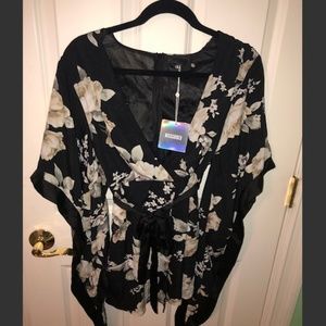 Floral Long Sleeve Romper Missguided